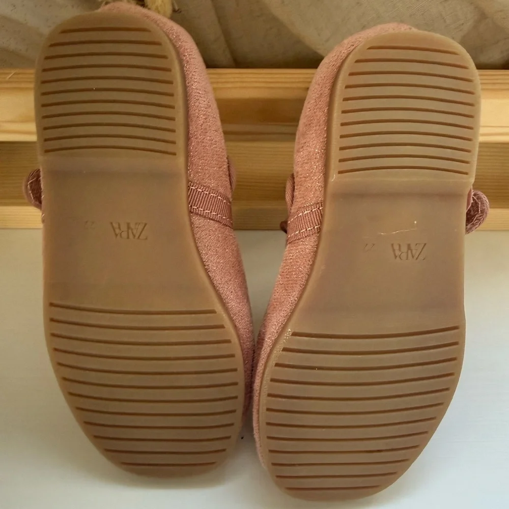 Zara Kids Dusty Rose Mary Jane Shoes with Strap Size 22 ( US 6.5) Toddler Girls
